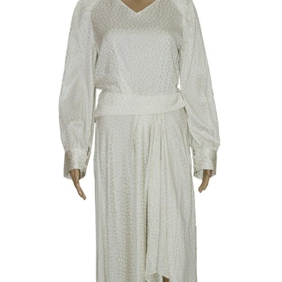 Isabel Marant Robe Romina Dress V Neck White Printed NWT S 36 - Picture 4 of 7